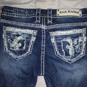 Rock revival crop jeans